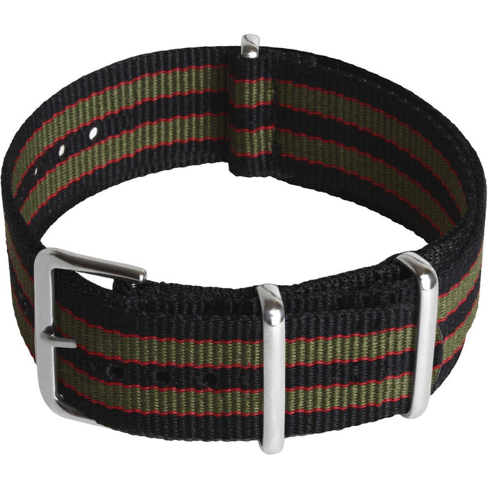 CampTeck Nylon Replacement Military NATO Watch Strap (widths 18|20|22|24mm) with Stainless Steel Pin Buckle for Spring Bar Watches