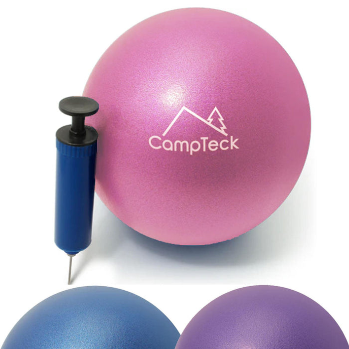CampTeck Yoga Pilates Ball Plastic Anti Burst 23cm Pilates Ball for Exercise, Gym, Fitness, Core Training etc with Hand Pump