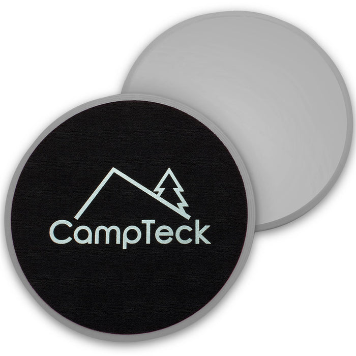 CampTeck 2x Dual Sided Gliding Discs Core Sliders for Home Fitness Abdominal Full Body Exercises – Carpet & Hard Floors