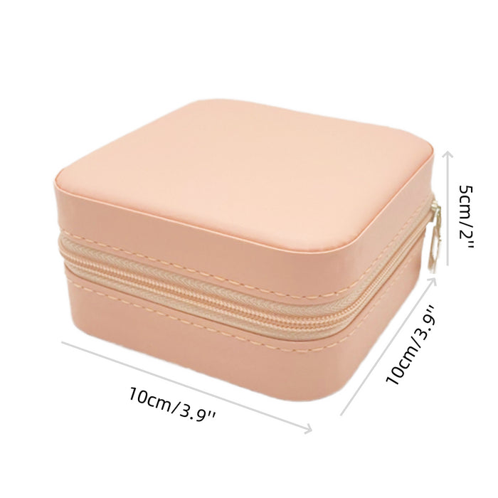 igadgitz home Portable Mini Jewellery Box, Small Jewellery Box, Travel Jewellery Box, Travel Jewellery Organiser, Jewellery Travel Case with Mirror