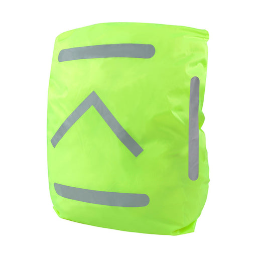 CampTeck U7283 High Visibility Elasticated Rucksack Rain Cover Waterproof Neon Backpack Rain Cover (25-40L volume) with Hi Viz Reflective Strips - Neon Green