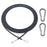 CampTeck Stainless Steel Gym Cable, Replacement Multi Gym Cable, Gym Pulley Cable, Gym Machine Fitness Cable with 2 x Carabiners