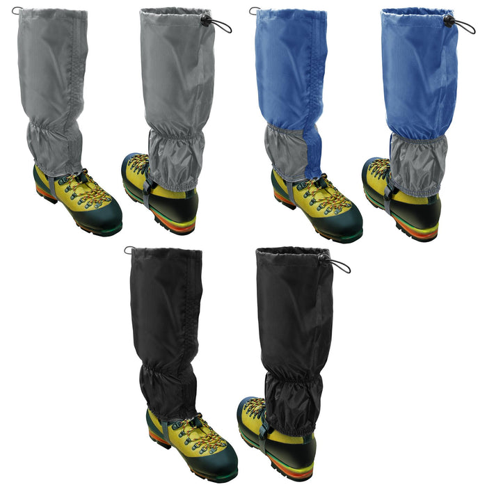 CampTeck Waterproof Walking Gaiters Polyester (One Size Fits All) Hiking, Walking, Orienteering, Mountaineering, Climbing, Hunting, Snow or Wet Outdoor Adventure - 1 Pair