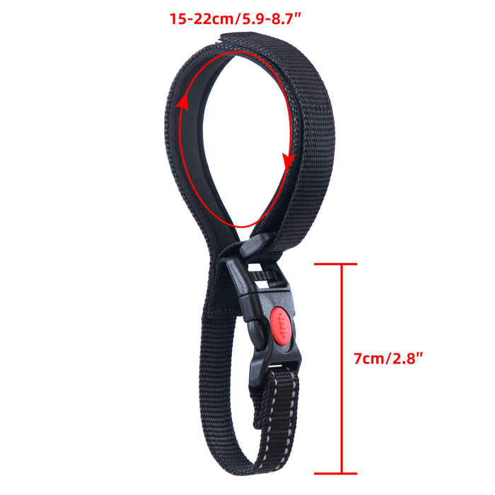 igadgitz home U7318 Adjustable Safety Dog Lead Wrist Strap, for Retractable & Standard Pet Leads - Black