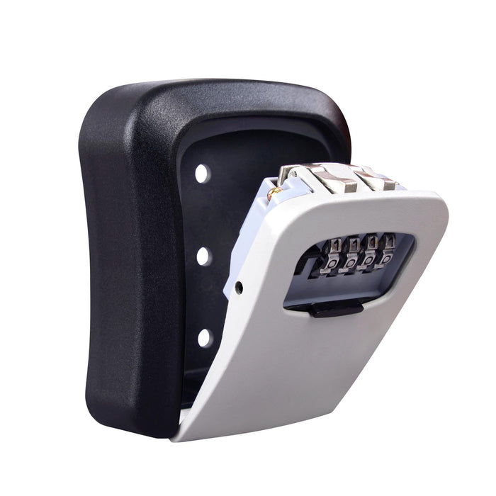 iGadgitz Home U7265 Wall Mounted Outdoor 4-Digit Combination Key Lock Box, Key Safe Box - Grey