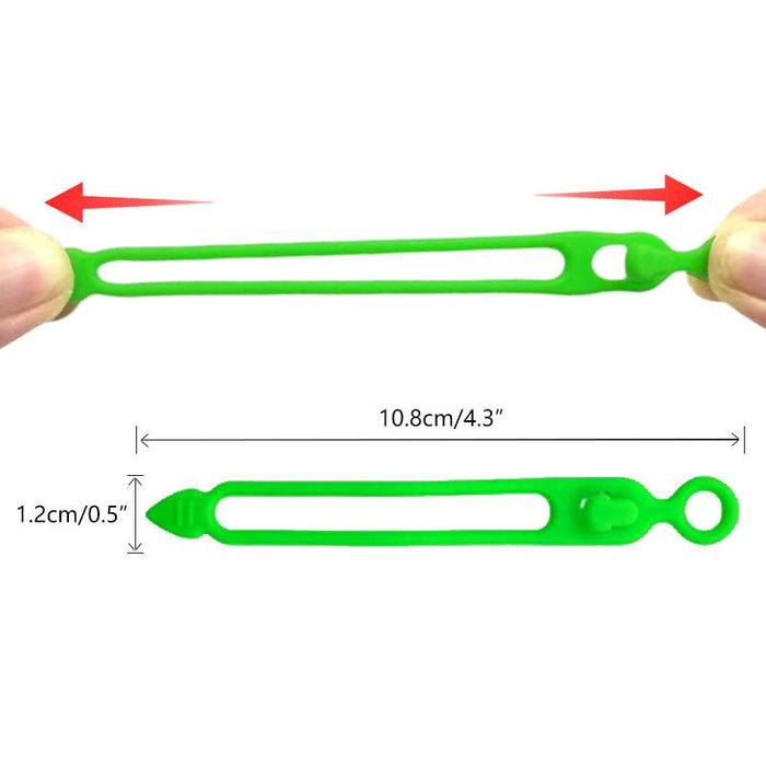 igadgitz home U7276 Silicone Cable Ties, Reusable Cable Ties, Releasable Cable Ties - Multicoloured - 25 pieces