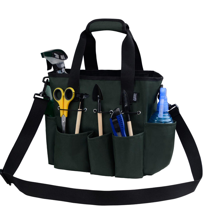 igadgitz home U7242 Garden Tool Storage Bag, Garden Tool Holder, Gardening Tote Bag, Garden Tool Carrier with Shoulder Strap - Green