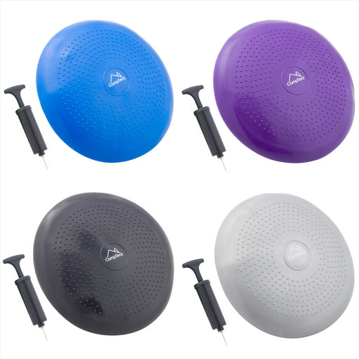 CampTeck Inflatable Air Stability Balance Wobble Cushion (32cm) with Hand Pump for Core Training, Agility, Gym Workouts, Yoga, Comfortable Sitting
