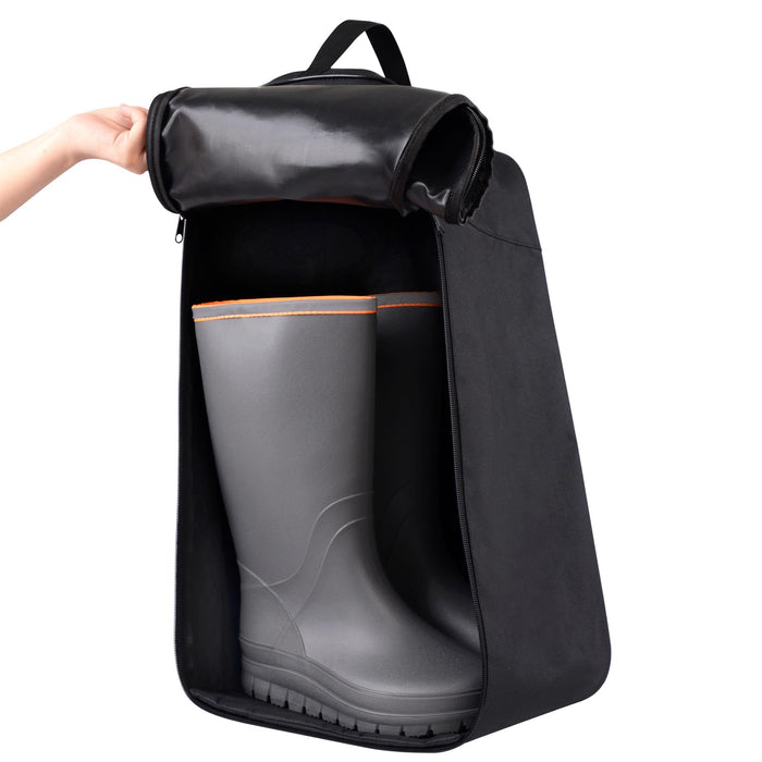 CampTeck U7314 Polyester Wellington Boot Bag, Water Resistant, Isolates Dirt, Portable, Tidy Storage - Black