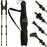 CampTeck Pair of Telescopic Anti-Shock Carbon Nordic Trekking Hiking Poles with Carry Bag & 2 Year Warranty