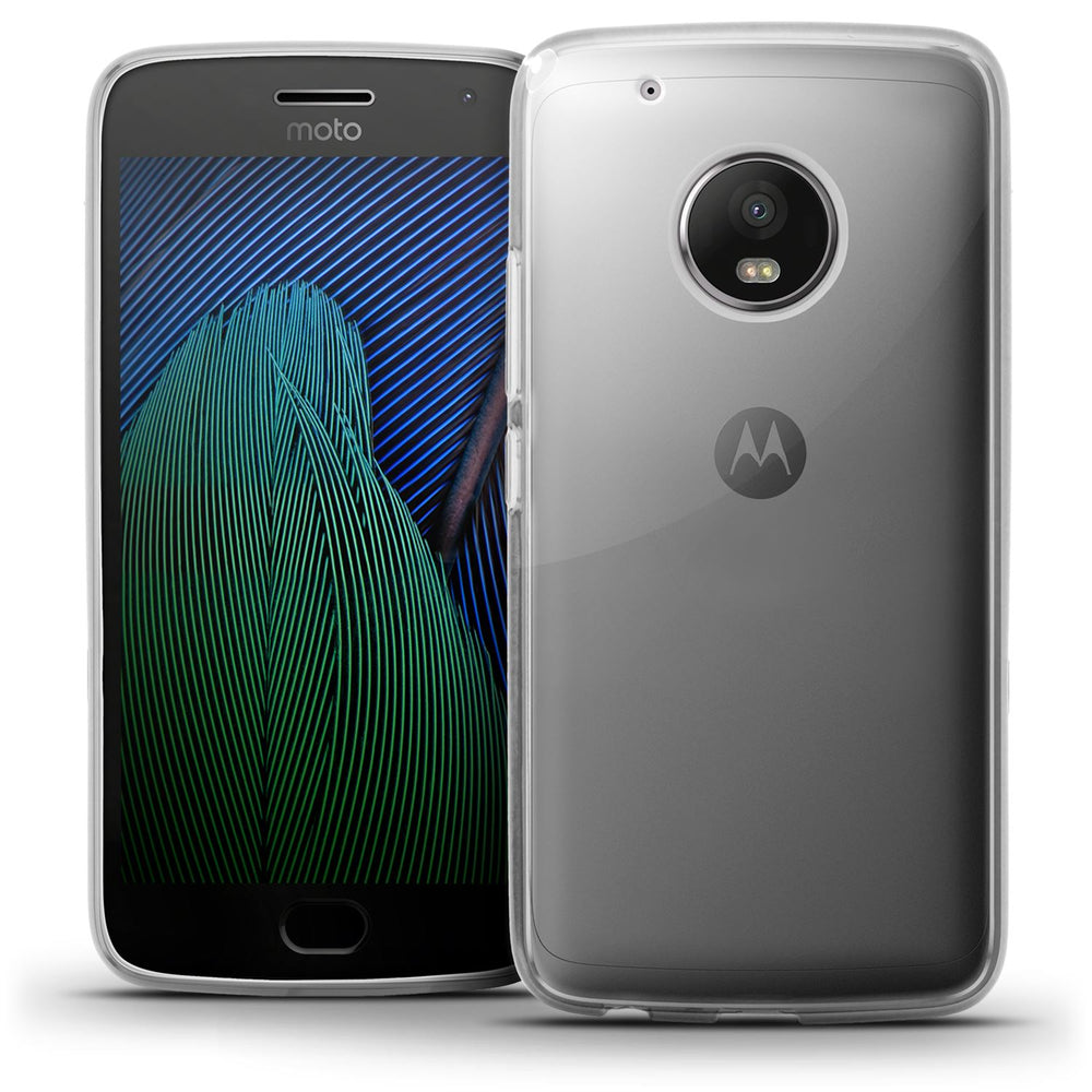 iGadgitz Glossy TPU Gel Skin Case Cover for Motorola Moto G5 Plus (Lenvo Moto G5 Plus) + Screen Protector