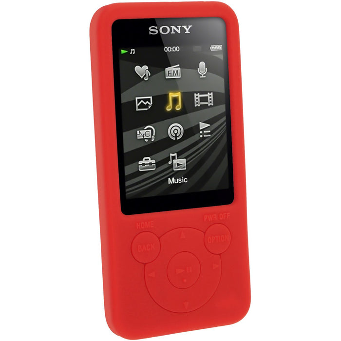 iGadgitz Silicone Skin Case Cover for Sony Walkman NWZ-E585 8GB 16GB + Screen Protector (various colours)