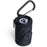 iGadgitz Home U7168 Fabric Dog Waste Bag Dispenser, Dog Poo Bag Holder with Carabiner Clip - Black