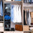 iGadgitz Home U7150 Fabric Hanging Wardrobe Shelves (5 Shelf), Collapsible Closet Organiser Hanging Shelf - Grey