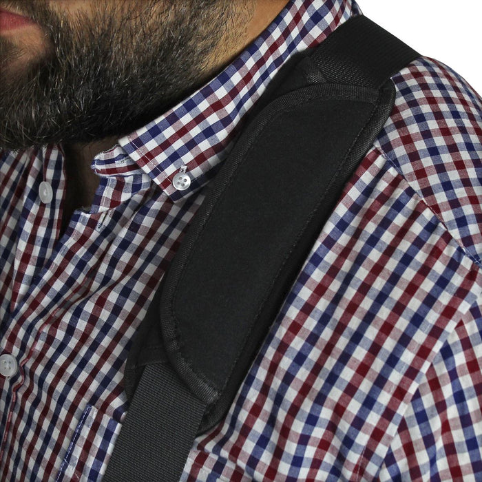 Shoulder Strap Pad Bag Strap Pad - Neoprene Shell and Natural Rubber Padding - Black