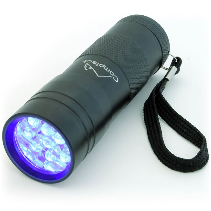 CampTeck 12 LED UV Torch 395nm Ultra Violet Flashlight Blacklight Pet Dogs Cats Urine & Stains Detector
