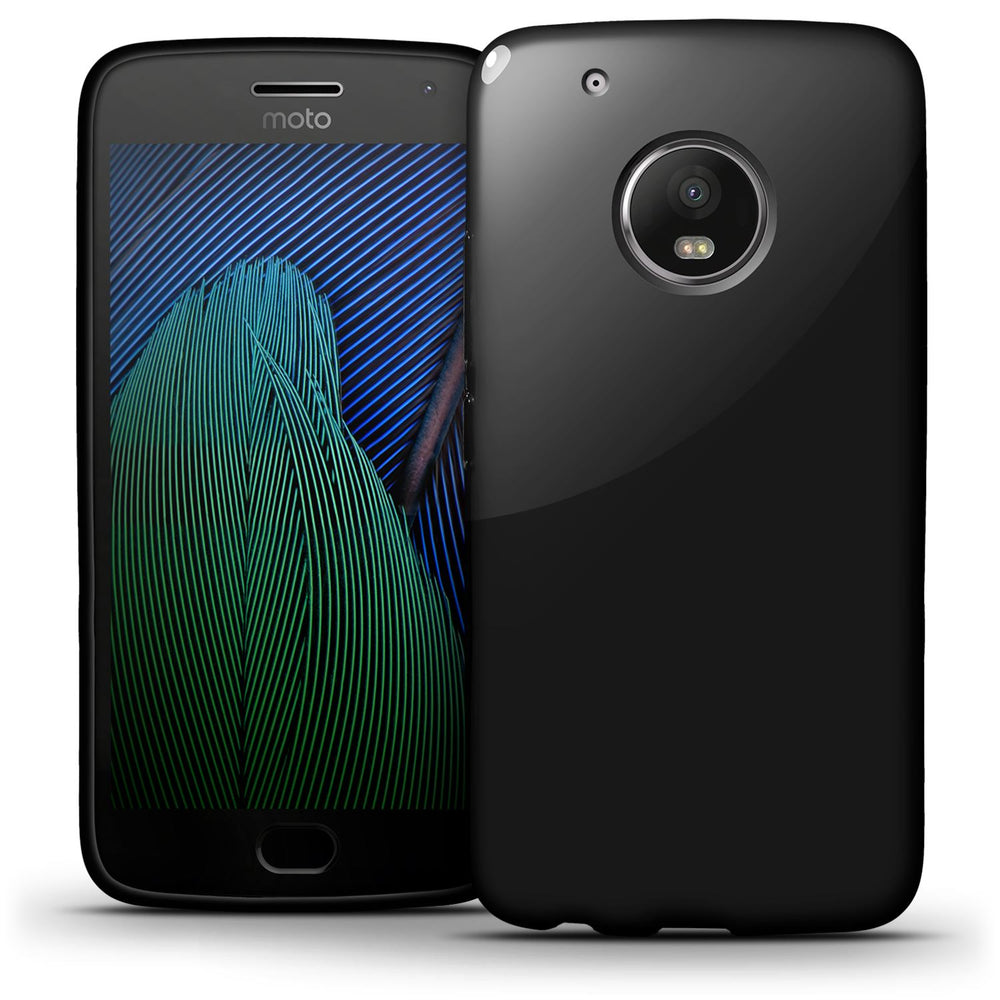 iGadgitz Glossy TPU Gel Skin Case Cover for Motorola Moto G5 Plus (Lenvo Moto G5 Plus) + Screen Protector