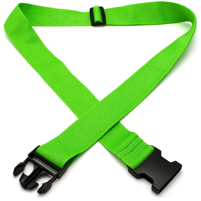 CampTeck Long Travel Luggage Straps Adjustable Suitcase Safety Belts– Green, 1 Pair