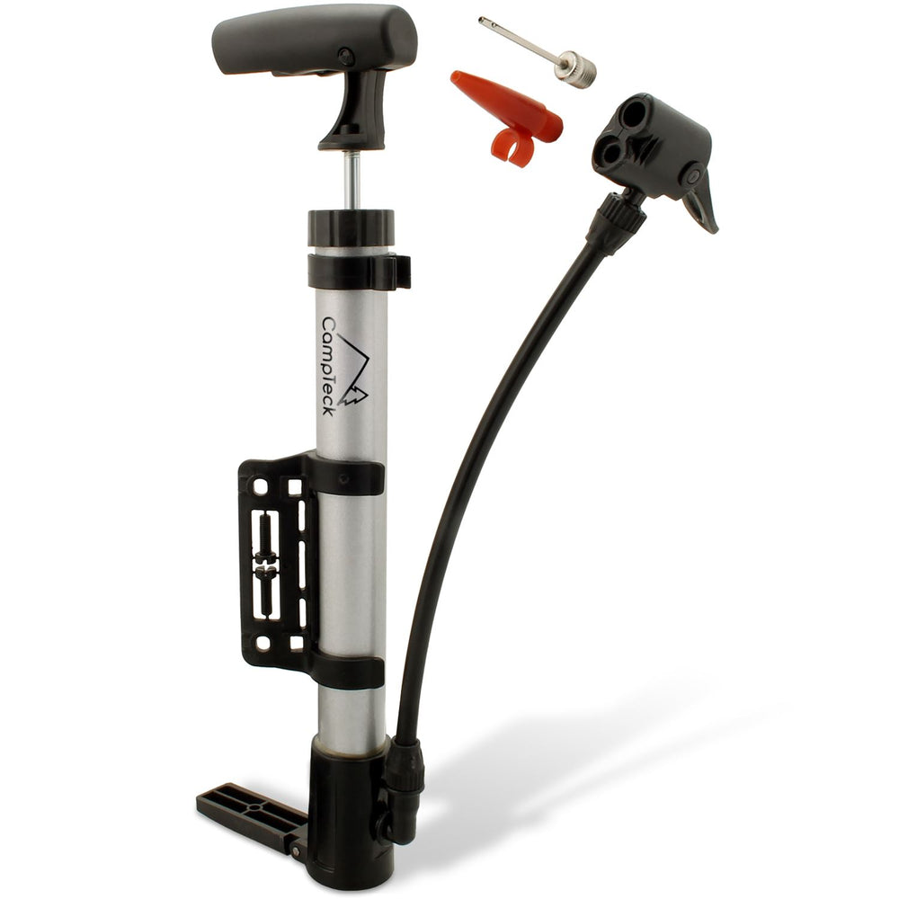 CampTeck Mini Bike Pump Bike Tyre Pump Portable Bicycle Floor Pump with Mounting Bracket – Schrader & Presta Valve
