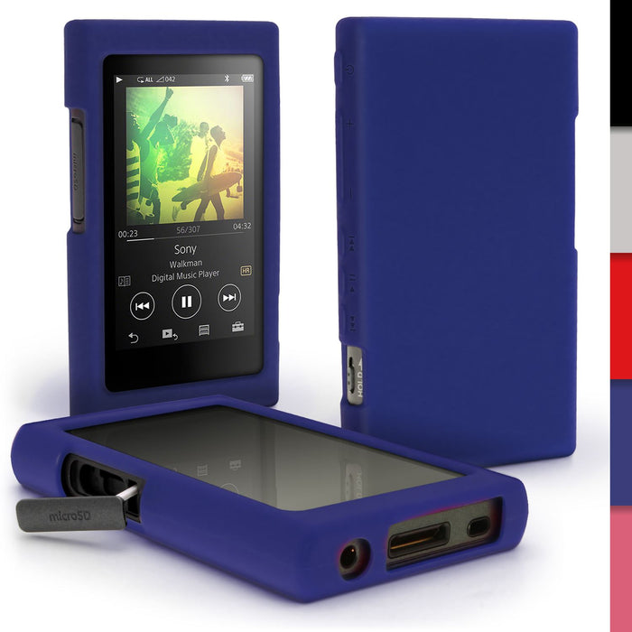 iGadgitz Silicone Skin Case Cover for Sony Walkman NW-A35 NW-A40 NW-A45 + Screen Protector