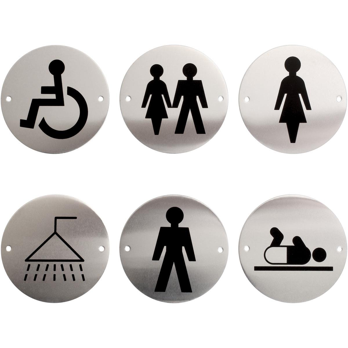 iGadgitz Home Aluminium WC sign, Toilet Sign, Washroom Sign, Restroom ...