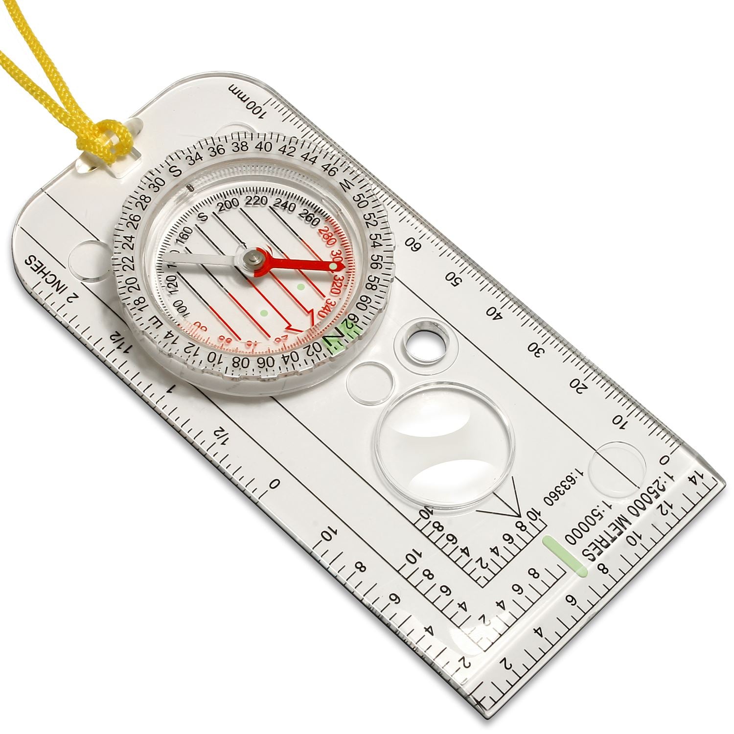 CampTeck U6867 Waterproof Orienteering Compass Navigation Compass Lanyard for Expedition Map Reading, Camping, Survival