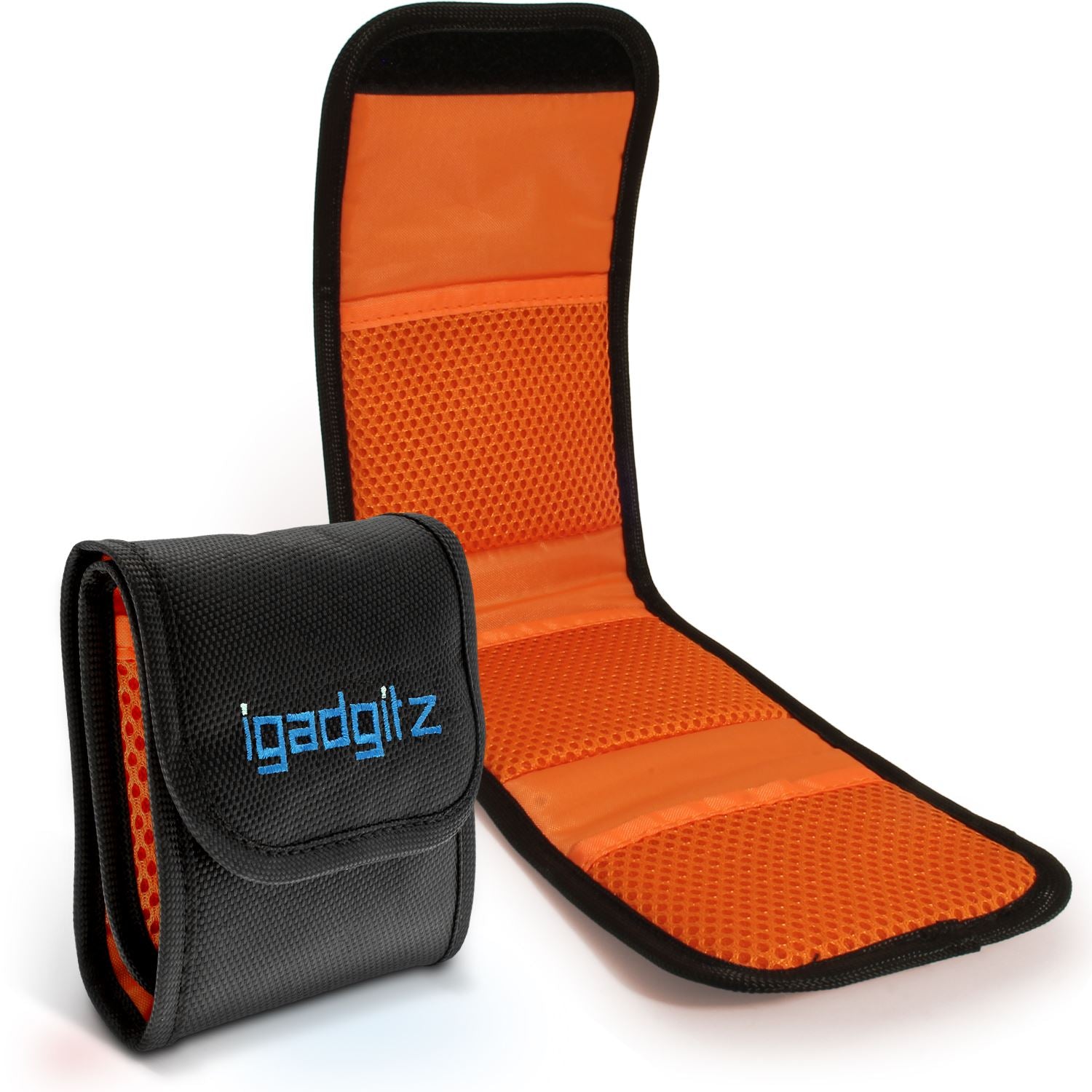iGadgitz 3 Pocket Slot Bag Pouch Holder Storage Case for SLR DSLR Camera Lens Filters