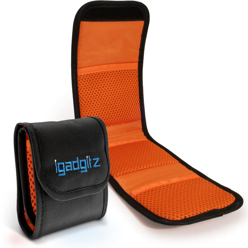 iGadgitz 3 Pocket Slot Bag Pouch Holder Storage Case for SLR DSLR Camera Lens Filters