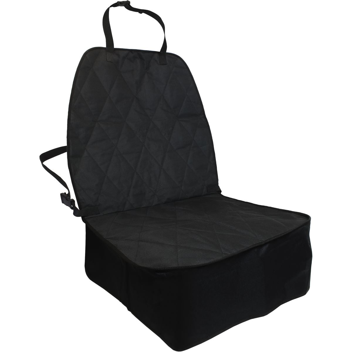 iGadgitz Xtra U6968 Water Resistant Dog Front Seat Cover Non-Slip Pet Front Car Seat Cover for Cars, Vans, SUVs - Black