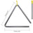 iGadgitz Xtra U7203 Music Triangle Instrument, Percussion Triangle and Beater - Silver and Yellow
