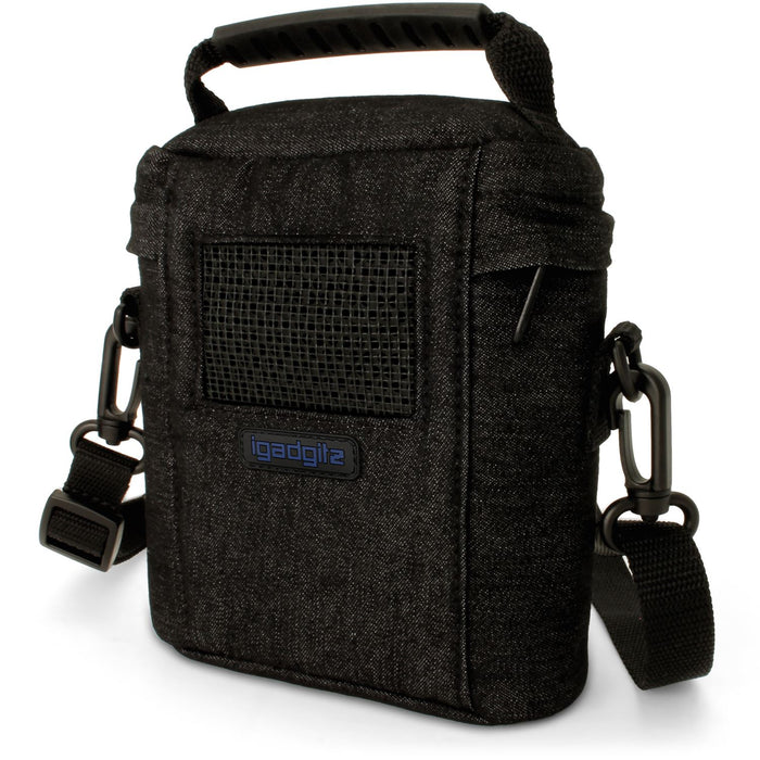 iGadgitz Black Fabric Travel Carrying Bag for Bose SoundLink Colour Bluetooth Speaker with Detachable Shoulder Strap
