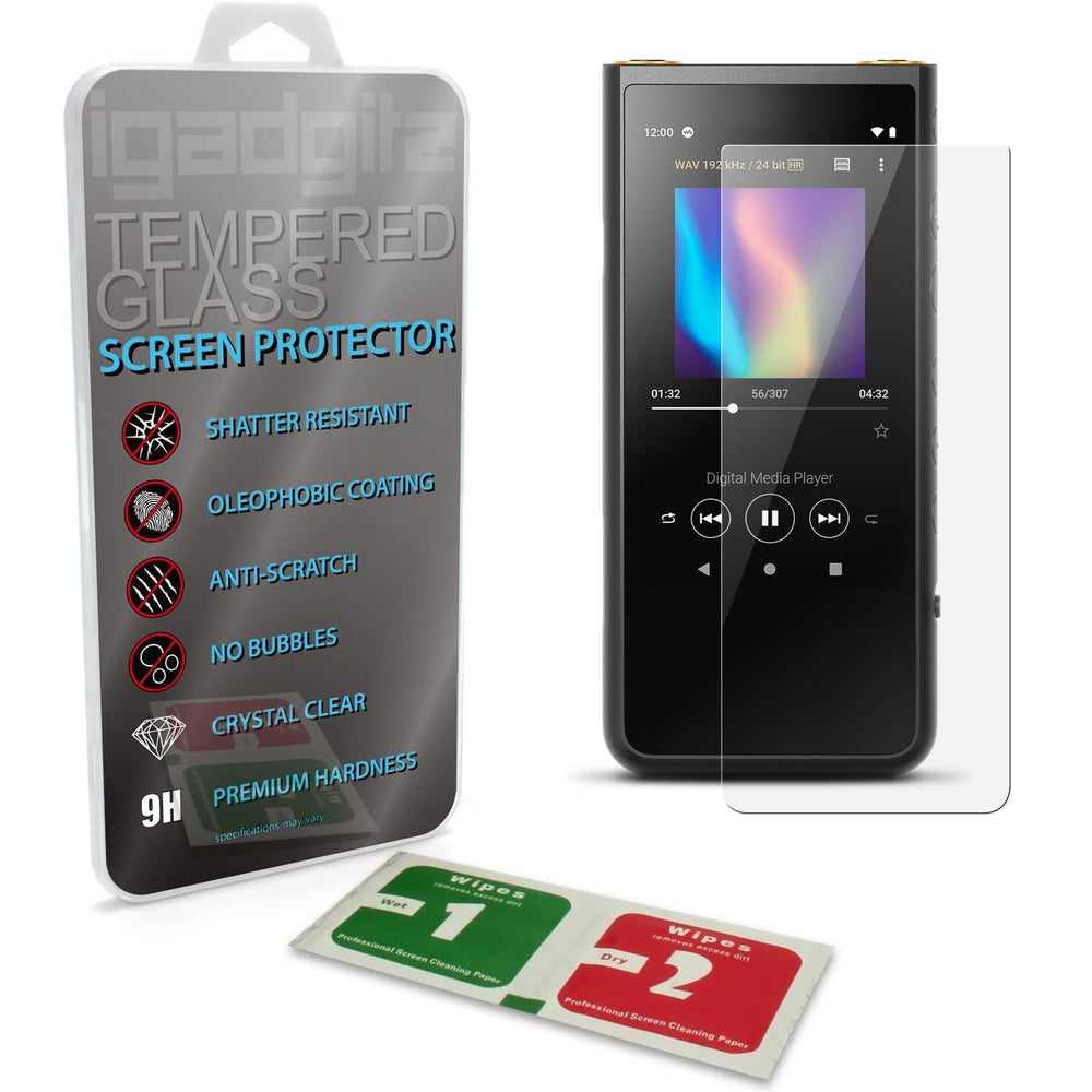 iGadgitz U7180 Tempered Screen Protector Compatible with Sony Walkman NW-ZX500 - Transparent