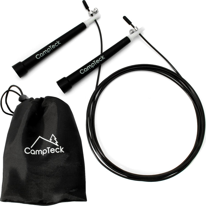 CampTeck 3m Speed Skipping Rope Adjustable Steel Cable Jump Rope for Fitness Exercise Boxing MMA Training