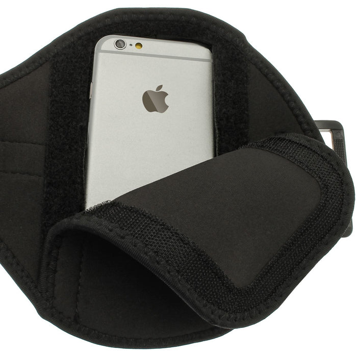 iGadgitz Water Resistant Black Sports Jogging Gym Armband for Apple iPhone 6 & 6S 4.7"