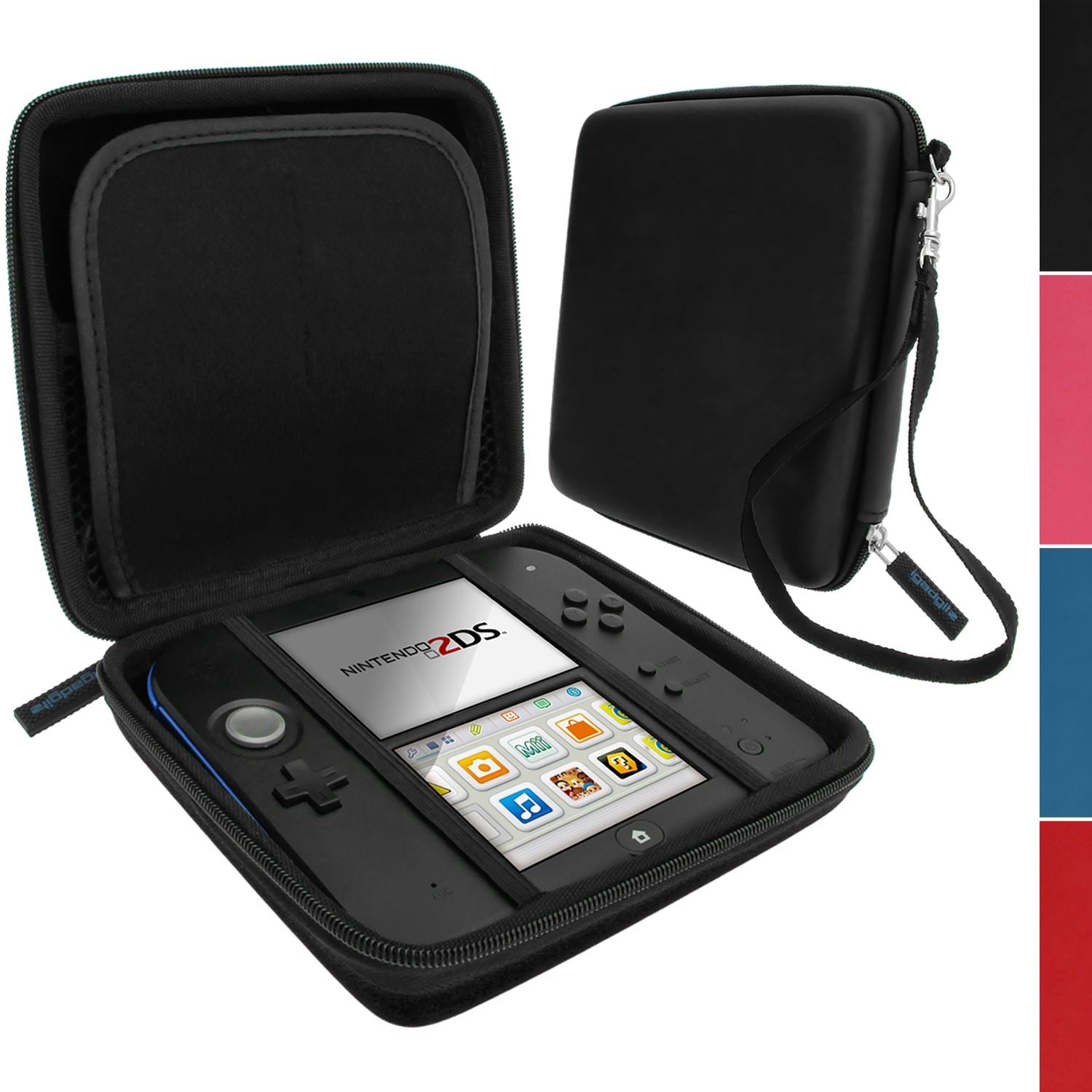 iGadgitz EVA Hard Protective Storage Case Cover with Carry Handle for Nintendo 2DS (various colours)