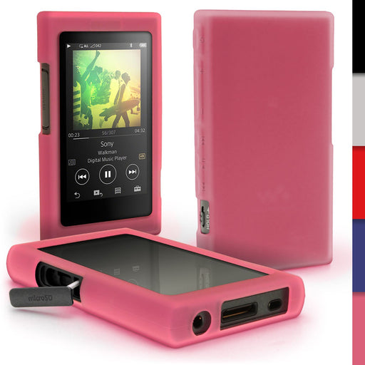 iGadgitz Silicone Skin Case Cover for Sony Walkman NW-A35 NW-A40 NW-A45 + Screen Protector