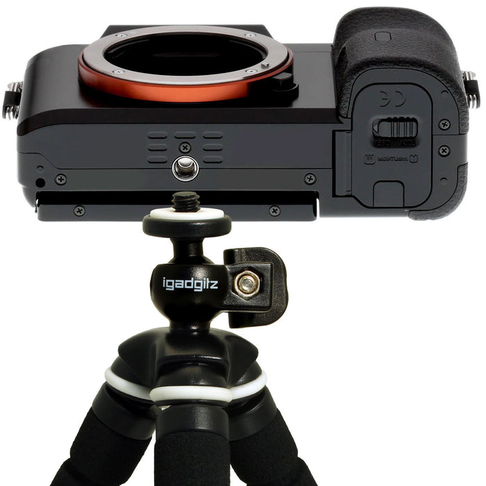iGadgitz Lightweight Small Universal Flexible Foam Mini Tripod for Compact Cameras – Black