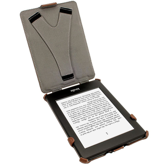iGadgitz Brown PU 'Heat Molded' Leather Case for  Kindle