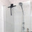 igadgitz home U7224 Silicone Shower Squeegee, Shower Wiper Blade, Window Squeegee with Storage holder - Black