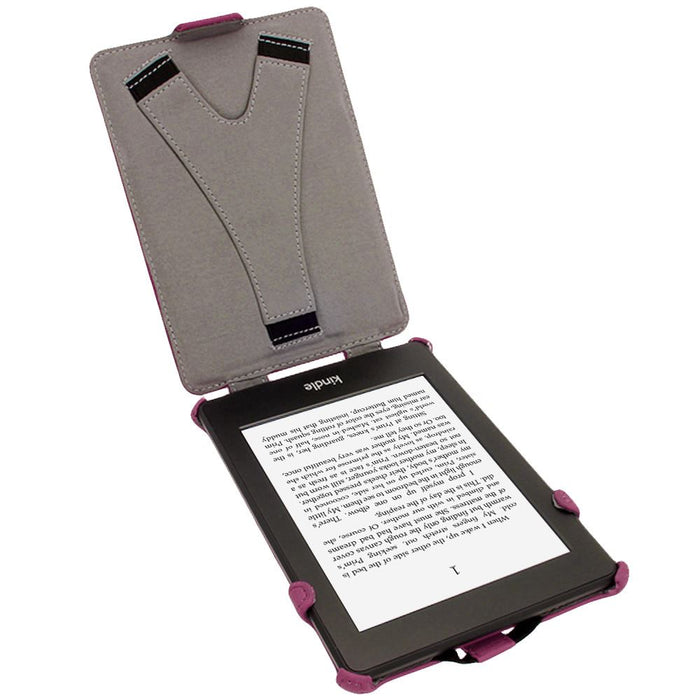 iGadgitz Purple PU 'Heat Molded' Leather Case Cover forAmazon Kindle Paperwhite 2015 2014 2013 2012 + Sleep Wake
