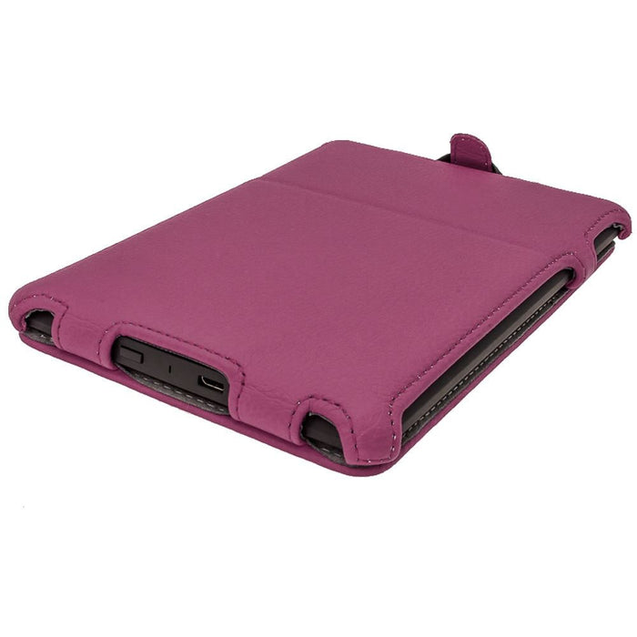 iGadgitz Purple PU 'Heat Molded' Leather Case Cover forAmazon Kindle Paperwhite 2015 2014 2013 2012 + Sleep Wake
