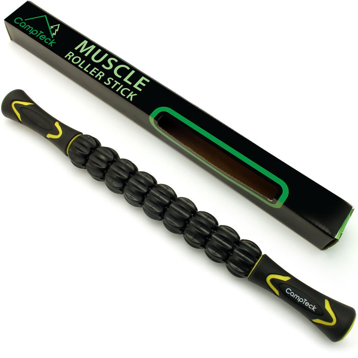 CampTeck Muscle Roller Stick Sport Massage Hand Tool for Releasing Cramps, Legs Lactic Acid, Back Tightness Knots